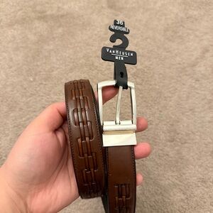 Van Heusen Brown Reversible Men's Leather Belt size 36